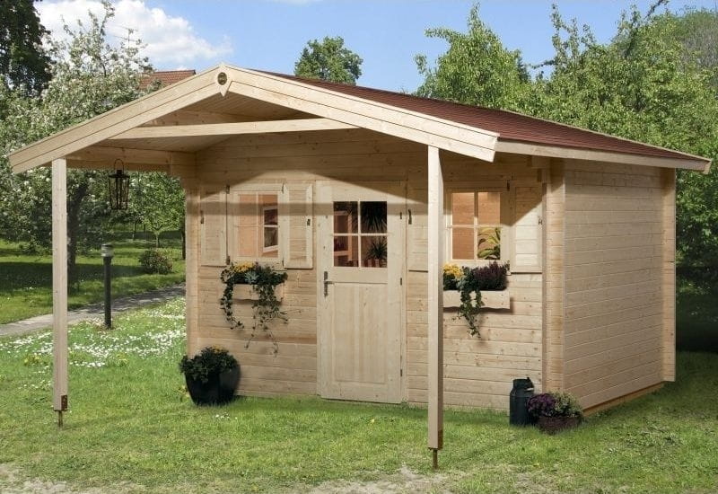Weka Gartenhaus 138 Gr. 2 Vordach 200 cm