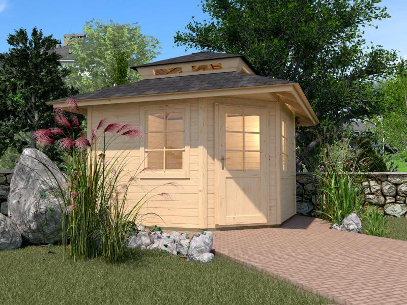 Weka Gartenhaus 149 5-Eck Gr. 2 mit Dach
