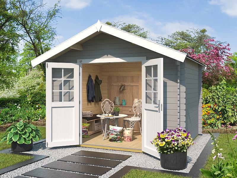 Weka Gartenhaus 209 Gr. 2,5 hellgrau