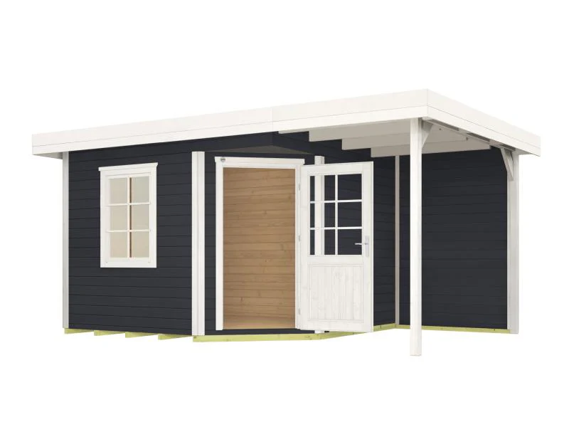 Weka Gartenhaus 213 Plus Gr 1 anthrazit Anbau 150 cm - Image 3