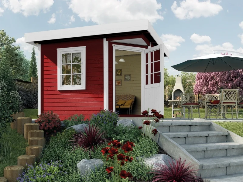 Weka Gartenhaus 213 Plus Gr 1 schwedenrot