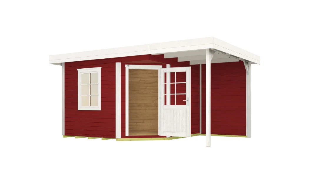 Weka Gartenhaus 213 Plus Gr 2 schwedenrot Anbau 150 cm - Image 2