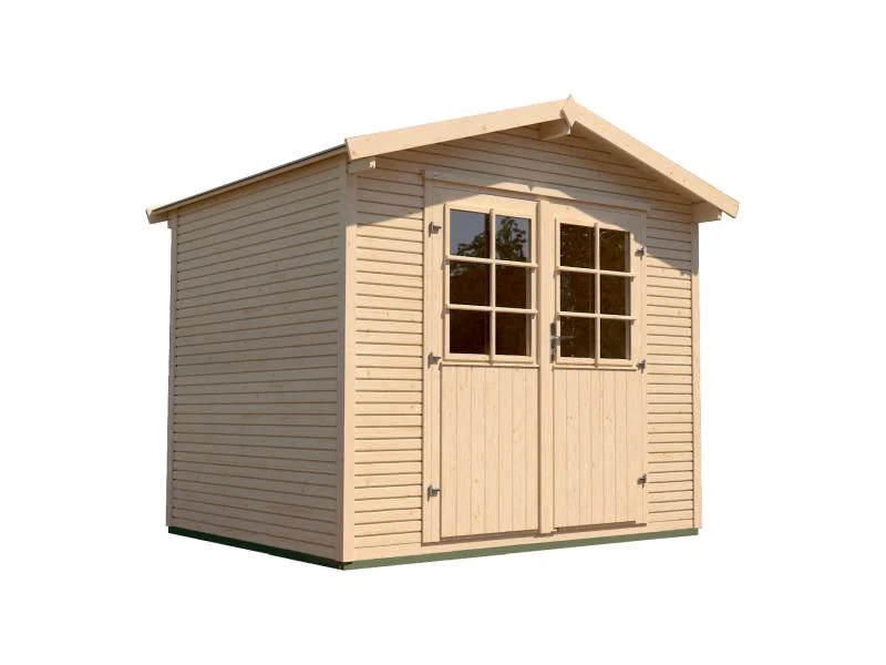 Weka Gartenhaus 218 Größe 3 mit Doppeltür 28 mm wekaLine natur - Image 2