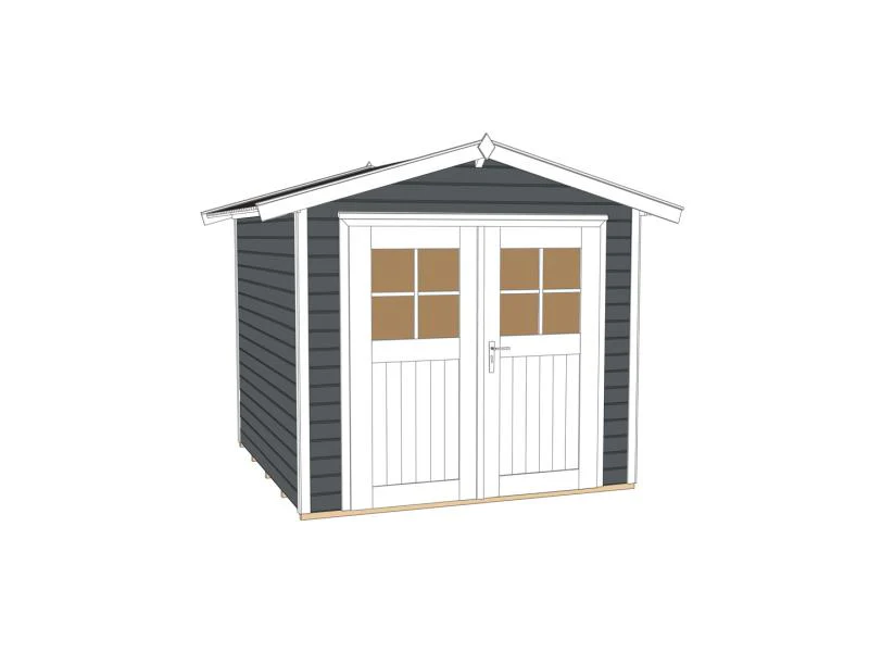 Weka Gartenhaus 224 Größe 1 mit Doppeltür anthrazit - Image 2