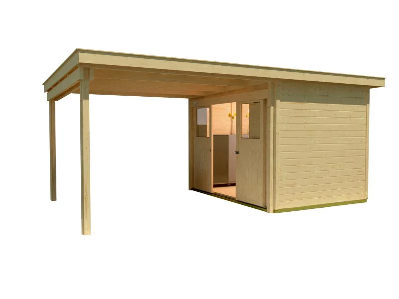 Weka Gartenhaus 225 Gr. 1 und Anbaudach 300 cm - Image 2
