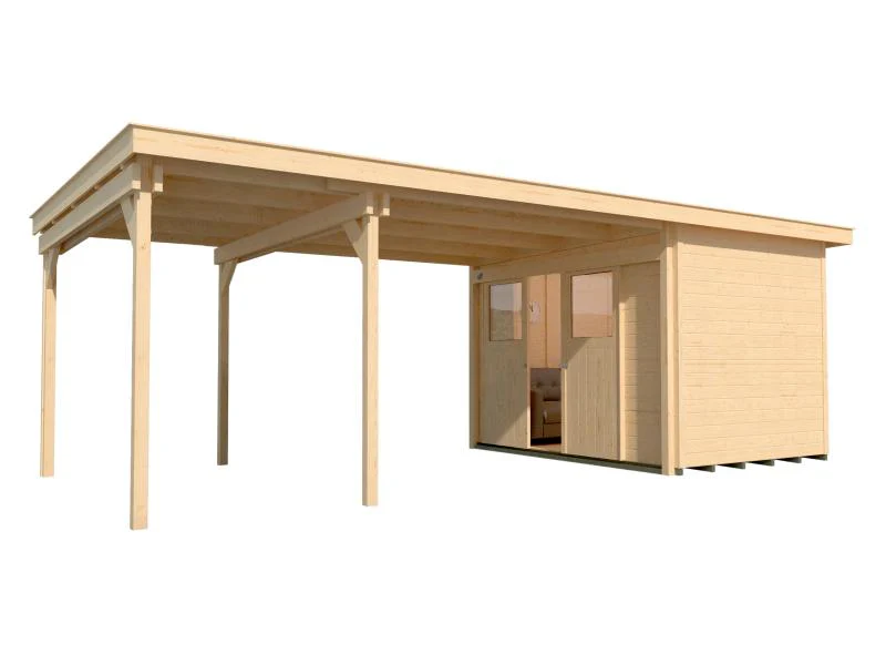 Weka Gartenhaus 225 Gr. 2 und Anbaudach 445 cm - Image 2