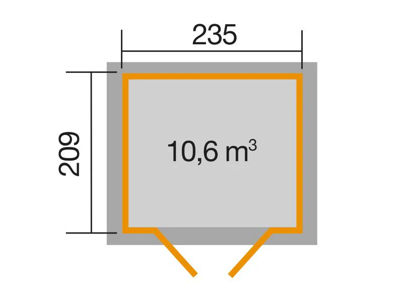 Weka Gartenhaus 264 Gr. 1 ,21 mm, anthrazit - Image 3