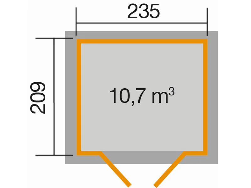 Weka Gartenhaus 264 Gr. 1 ,21 mm, grau - Image 2