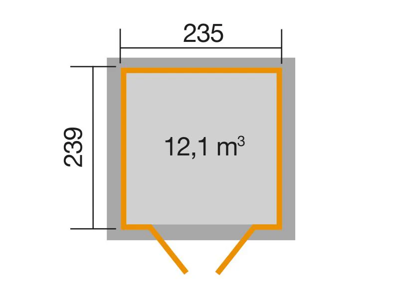 Weka Gartenhaus 264 Gr. 2 21 mm anthrazit - Image 3