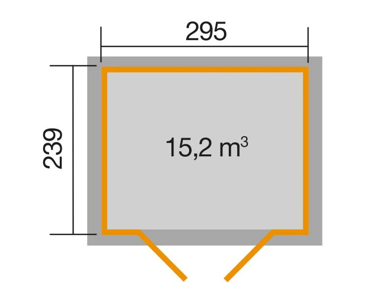 Weka Gartenhaus 264 Gr. 4 21 mm rot - Image 3