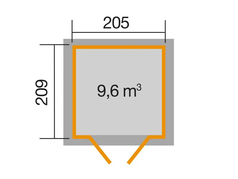 Weka Gartenhaus 265 Gr. 2 21 mm anthrazit - Image 3