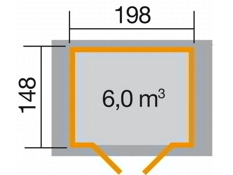 Weka Gartenhaus 316 Größe 1 mit Doppeltür Eiche hell - Image 3