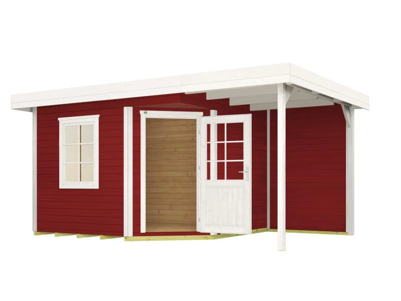 Weka Gartenhaus 5-Eck-Haus 213 Gr 1 schwedenrot Anbau 150 cm - Image 3