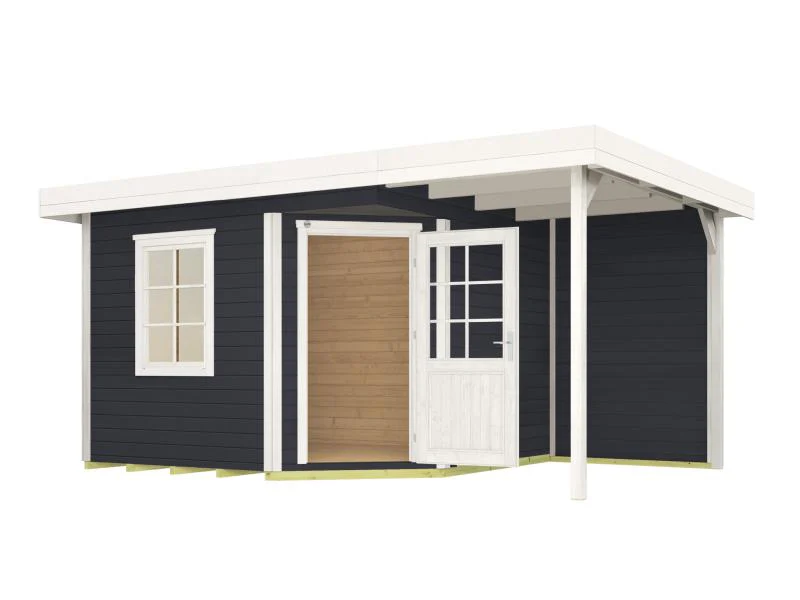 Weka Gartenhaus 5-Eck-Haus 213 Gr 2 anthrazit Anbau 150 cm - Image 2