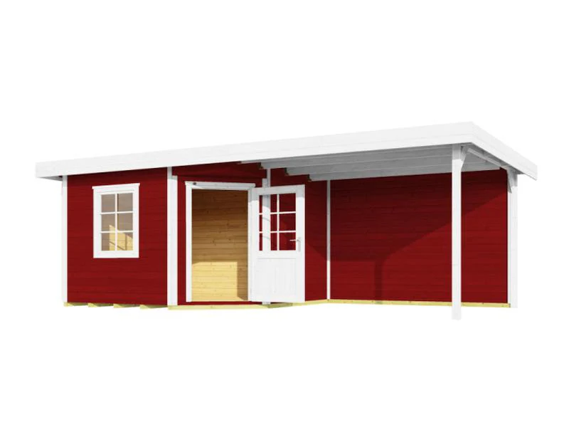 Weka Gartenhaus 5-Eck-Haus 213 Gr 2 schwedenrot Anbau 300 cm - Image 2