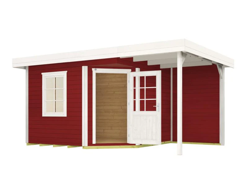 Weka Gartenhaus 5-Eck-Haus Fides 2 Gr 2 schwedenrot Anbau 150 cm - Image 3