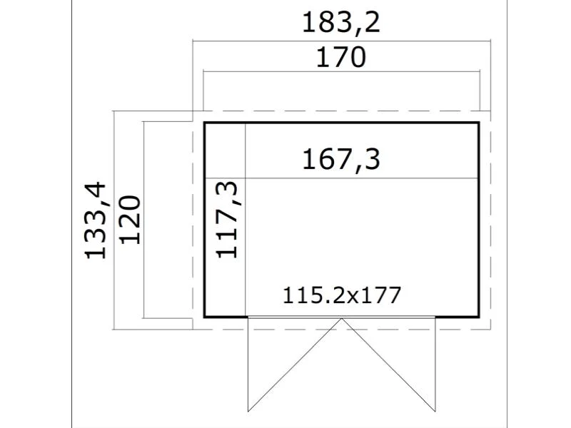 Weka Gartenhaus Mori Gr. 2.2 mit Pultdach, inkl. Fußboden - Image 3