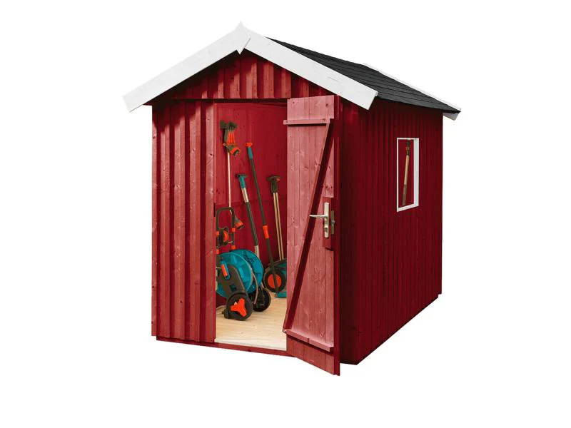 Weka Gartenhaus Schwedenhaus Größe 1 schwedenrot - Image 2