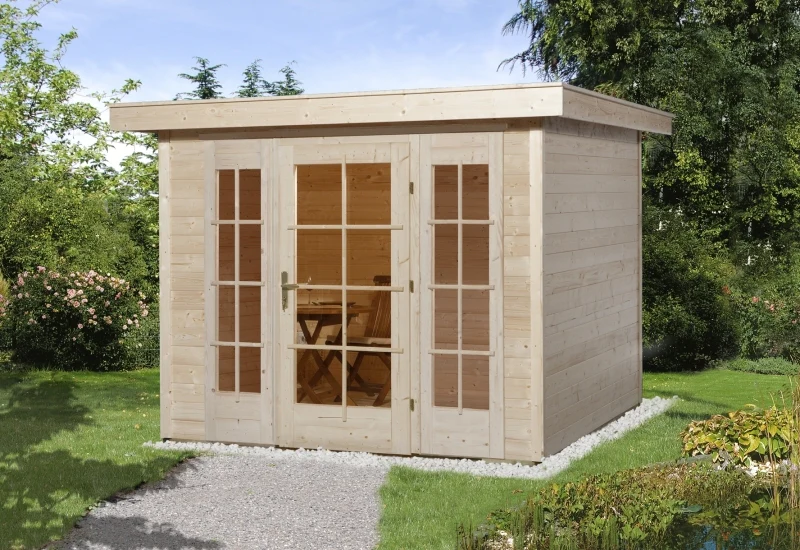 Weka Gartenhaus wekaLine 172 Größe 2 natur E-Glastür und 2 Fensterpaneele - Image 2
