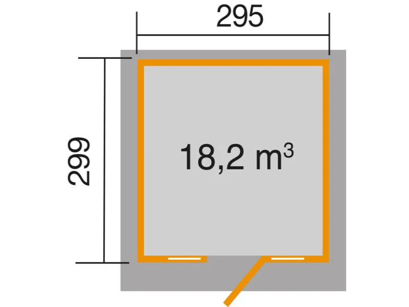 Weka Gartenhaus wekaLine 172 Größe 2 natur E-Glastür und 2 Fensterpaneele - Image 4