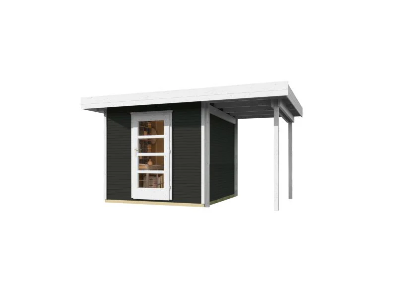 Weka Gartenhaus wekaLine 172 Größe 3 anthrazit Anbau 150 cm - Image 2