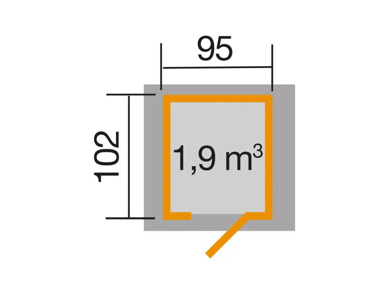 Weka Gerätehaus 367 anthrazit 19 mm - Image 3