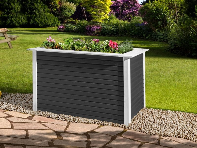 Weka Hochbeet 669 120 x 80 cm in anthrazit / weiss