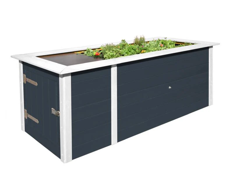 Weka Hochbeet 669 mit Ablagefläche und Abstellraum 205 x 79 cm anthrazit - Image 2
