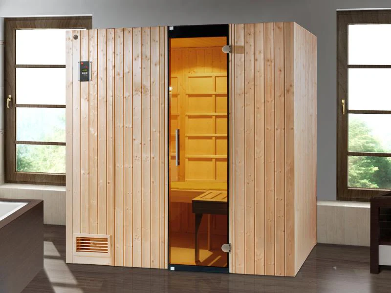 Weka Infrarot-Sauna-Kombikabine Uppsala mit Flächenstrahlern und Saunaofen 3,6 kW