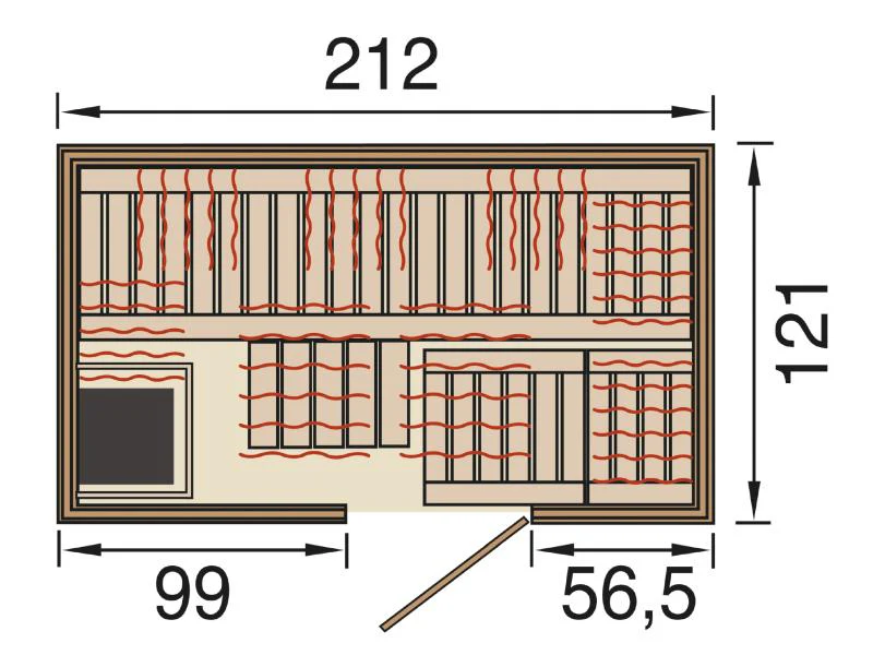 Weka Infrarot-Sauna-Kombikabine Uppsala mit Flächenstrahlern und Saunaofen 3,6 kW - Image 2