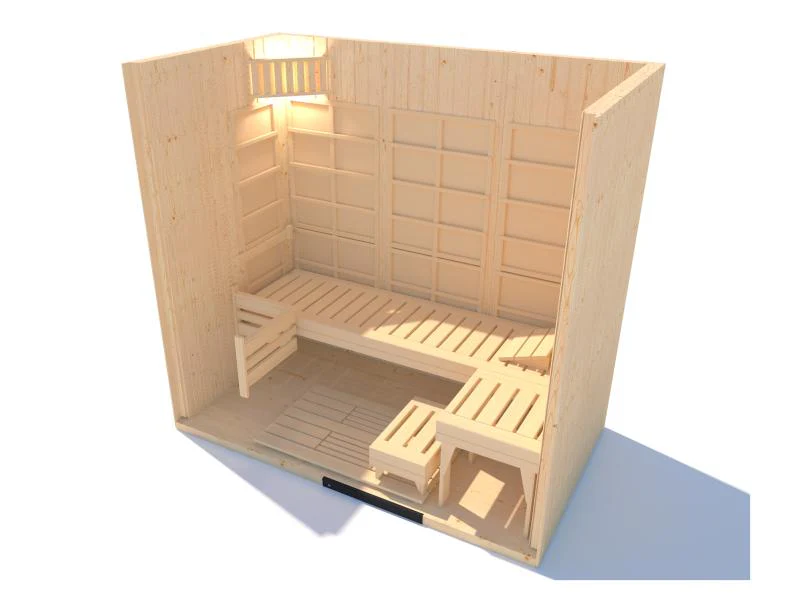 Weka Infrarot-Sauna-Kombikabine Uppsala mit Flächenstrahlern und Saunaofen 3,6 kW - Image 4