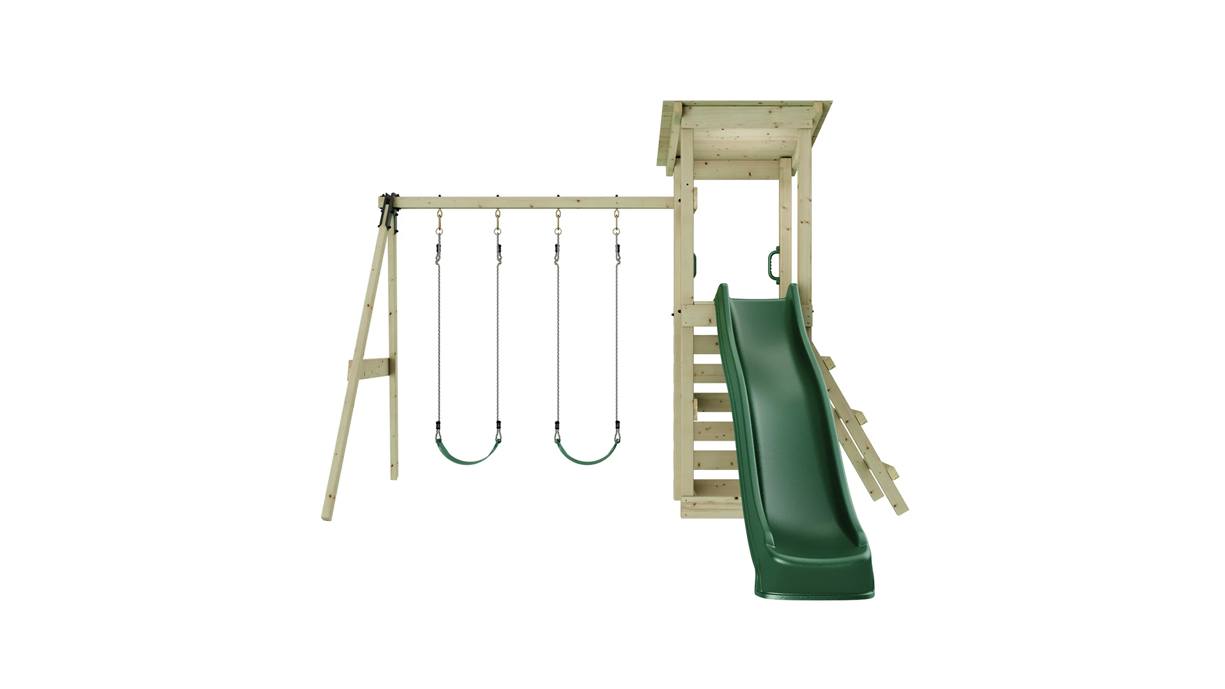 Weka Kinderspielturm Neapel inkl. Rutsche, Kletterwand und Doppelschaukel - Image 4