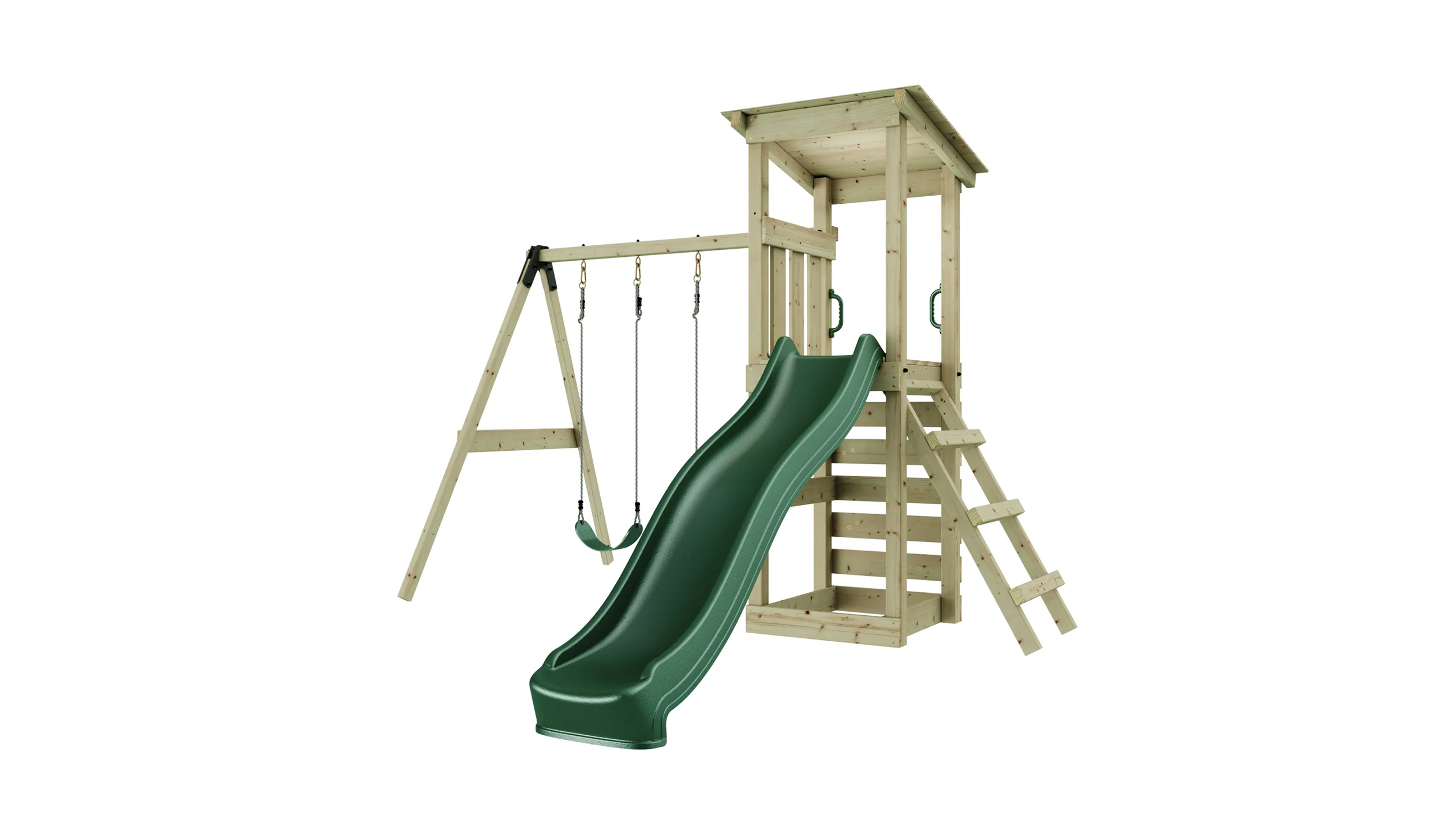 Weka Kinderspielturm Neapel inkl. Rutsche, Kletterwand und Doppelschaukel - Image 7