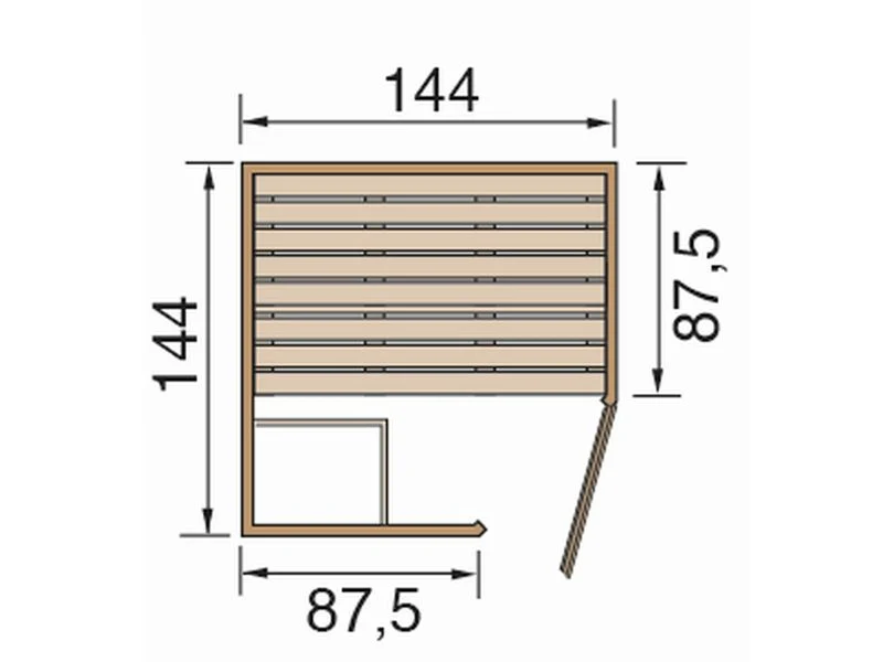 Weka Massivholz-Elementsauna Laukkala 1 GT inkl. Sauna-Leuchtenset - Image 2