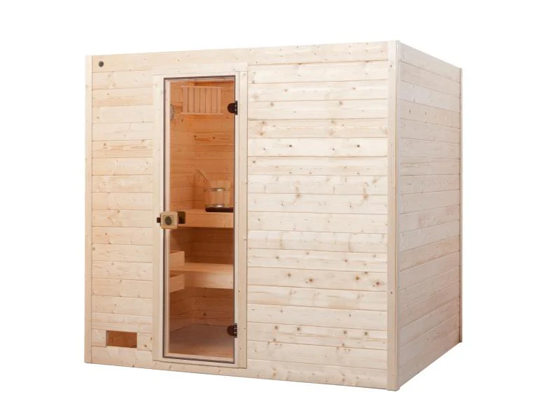 Weka Massivholz-Sauna VALIDA Gr. 4 Sparset 9 kW K inkl. integrierter Steuerung, Glastür - Image 2