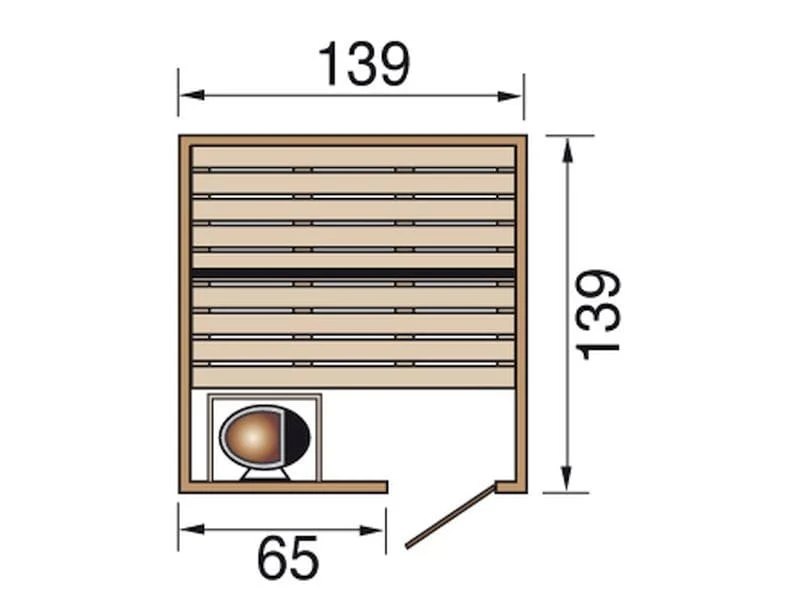 Weka Massivholzsauna 38 mm Valida 1 GT - Image 2