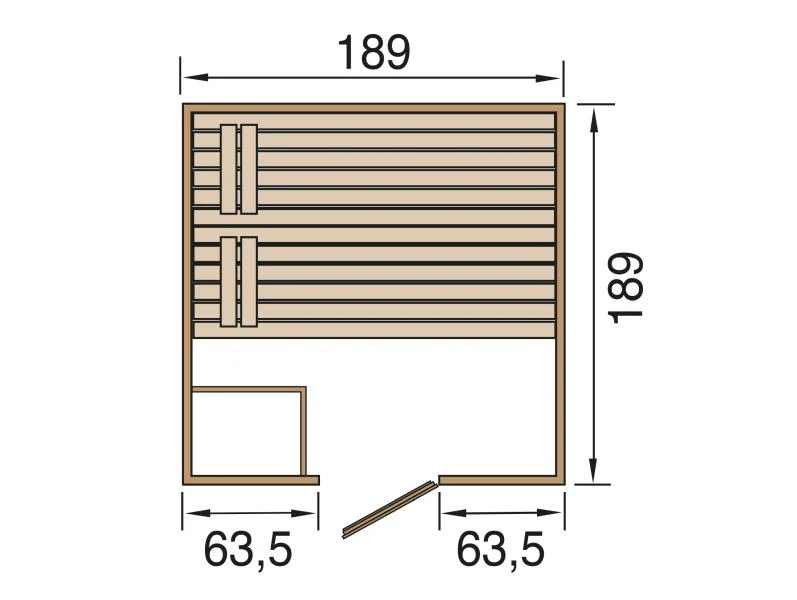 Weka Massivholzsauna 38 mm Valida 3 GT - Image 2