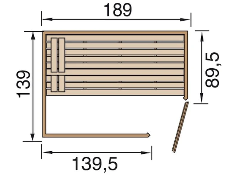 Weka Massivholzsauna 38 mm Valida Eck 1 GTF - Image 3