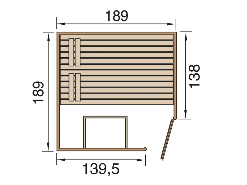Weka Massivholzsauna 38 mm Valida Eck 2 GT - Image 2