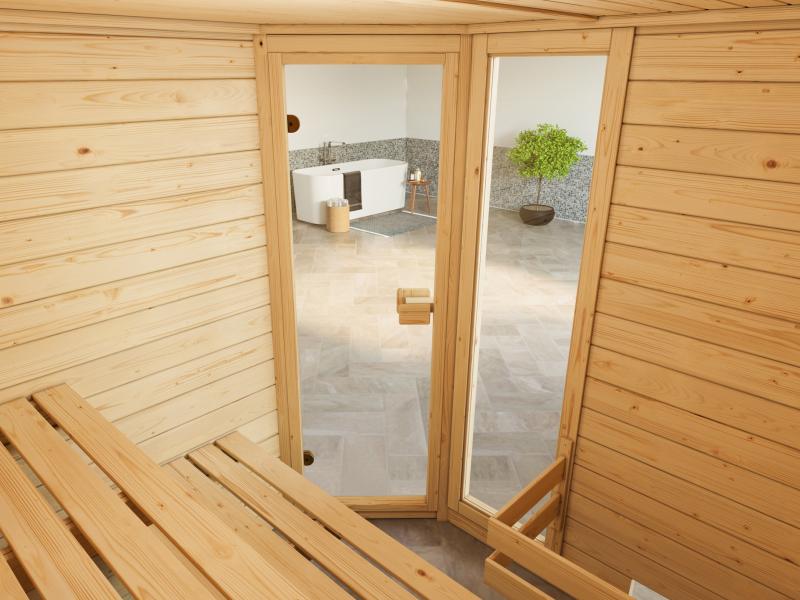 Weka Massivholzsauna 38 mm Valida Eck 2 GTF - Image 4