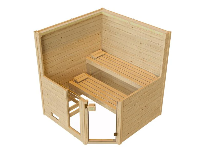 Weka Massivholzsauna 38 mm Valida Eck 2 GTF - Image 5