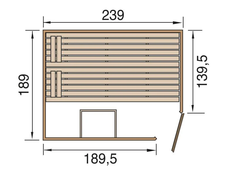 Weka Massivholzsauna 38 mm Valida Eck 3 GT - Image 2