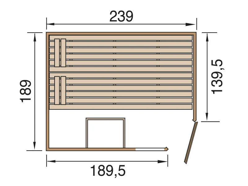 Weka Massivholzsauna 38 mm Valida Eck 3 GTF - Image 2