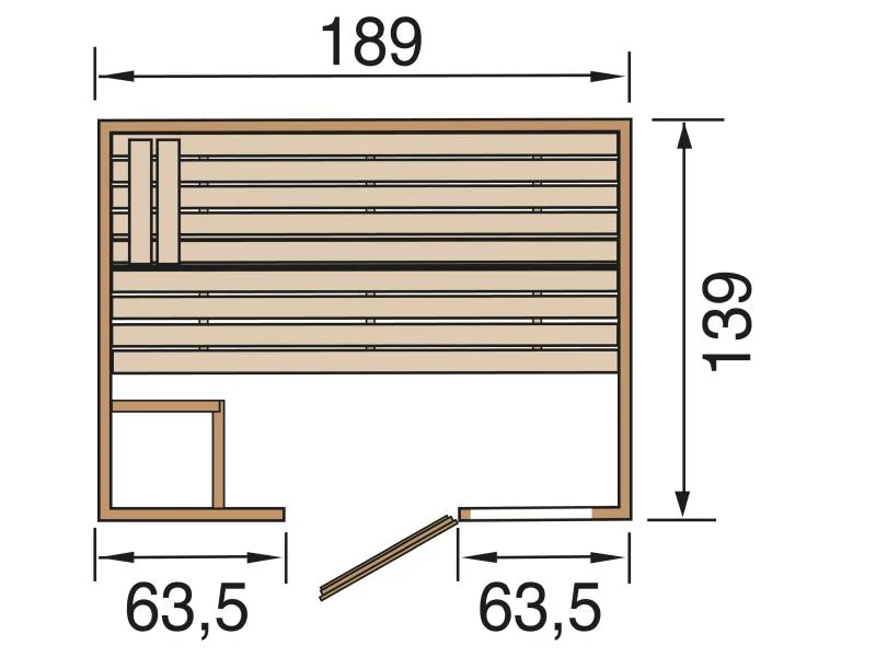 Weka Massivholzsauna Valida 2 GTF, inkl. 4,5 Ofen digitale Steuerung (OS), mit Fenster - Image 2