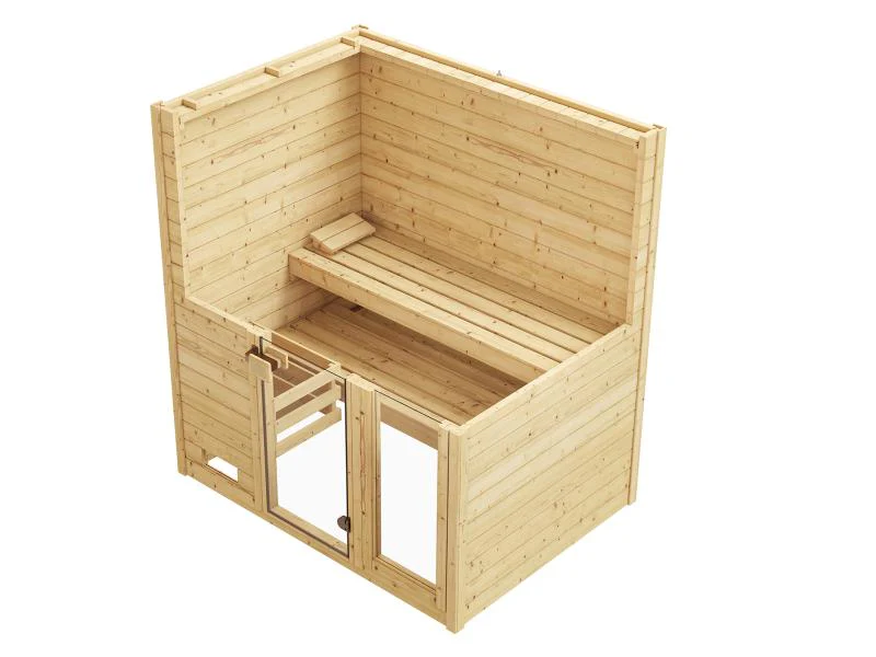 Weka Massivholzsauna Valida 2 GTF, inkl. 4,5 Ofen digitale Steuerung (OS), mit Fenster - Image 7