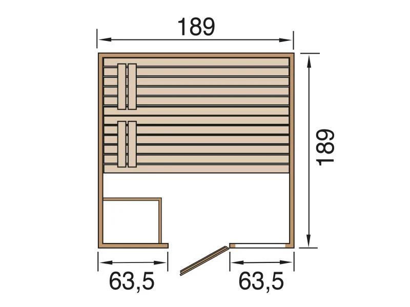 Weka Massivholzsauna Valida 3 GTF - Image 2