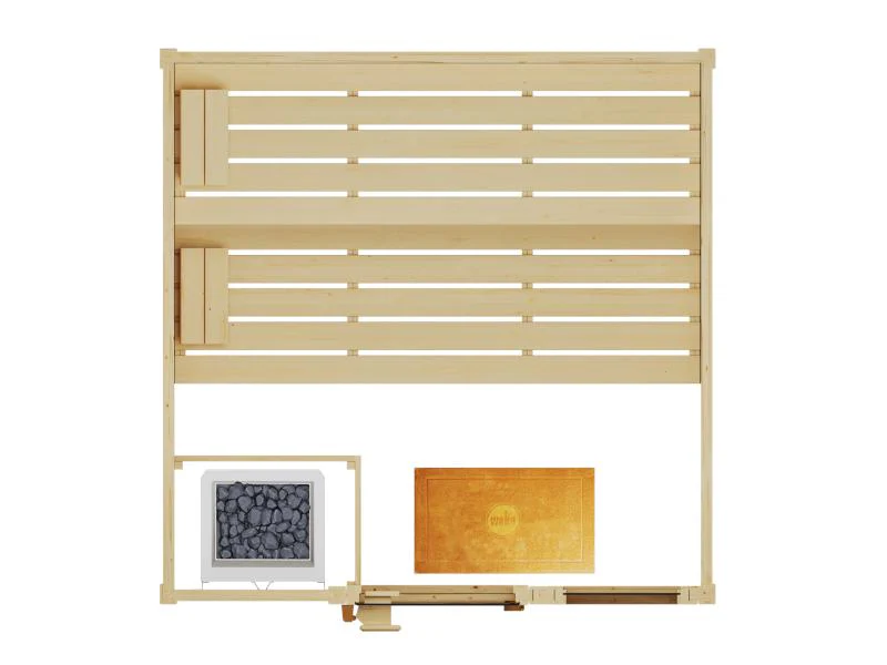 Weka Massivholzsauna Valida 3 GTF Sparset inkl. 9 kW Kompakt-Ofenset und Sauna-Leuchtenset - Image 6