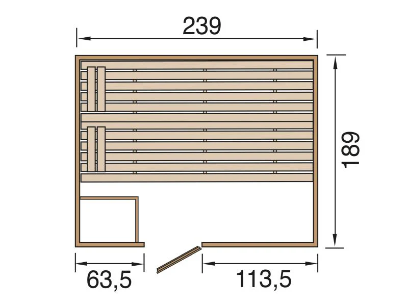 Weka Massivholzsauna Valida 4 GT - Image 2
