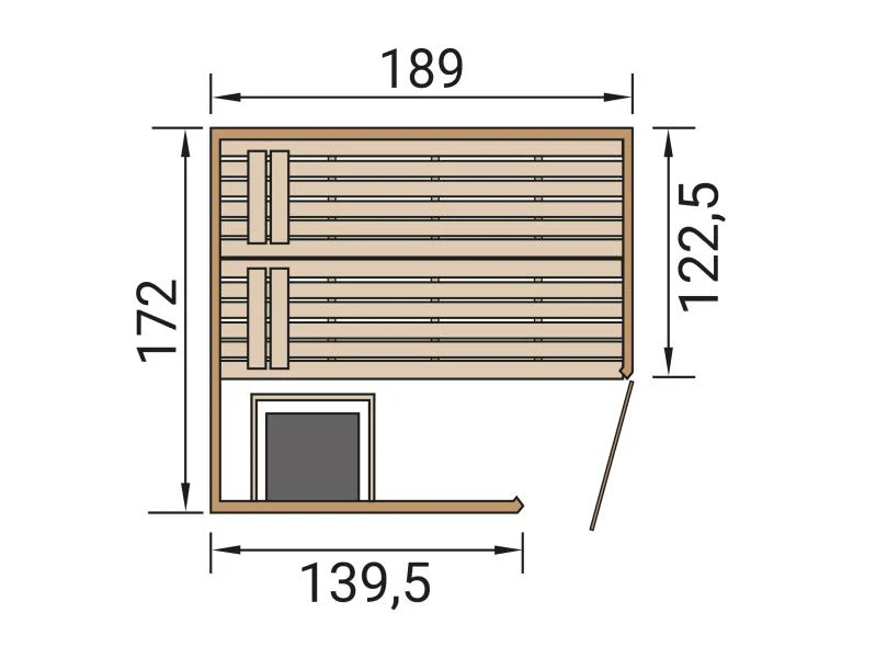 Weka Massivholzsauna Valida Eck 1,8 GT, inkl. 4,5 kW Ofen mit digitaler Steuerung - Image 3