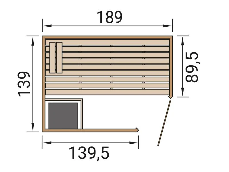 Weka Massivholzsauna Valida Eck 1 GT, inkl. 4,5 kW Bioofen digitale Steuerung (BioS) - Image 2